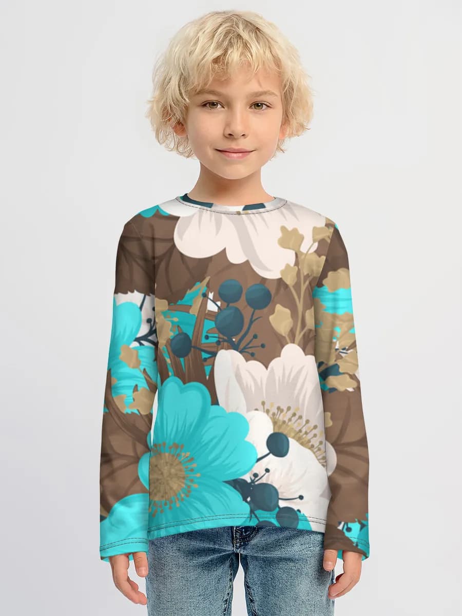 Boys' cotton long sleeve shirt