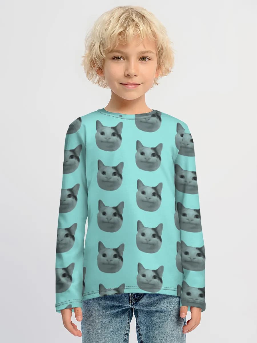 Baumwoll-Langarmshirt Jungen