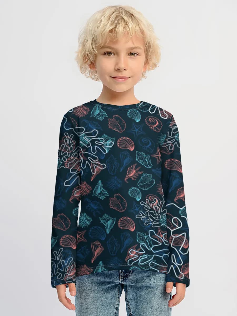 Boys' cotton long sleeve shirt