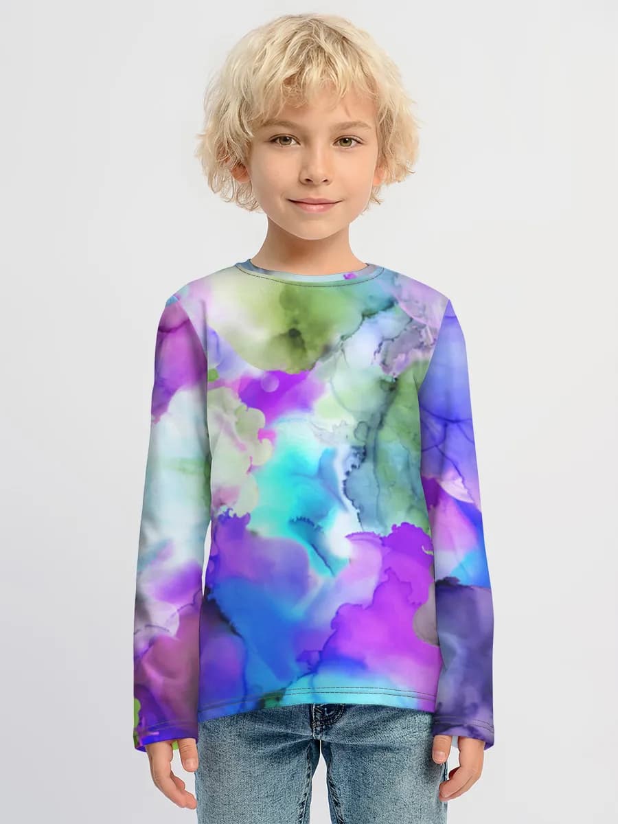 Baumwoll-Langarmshirt Jungen