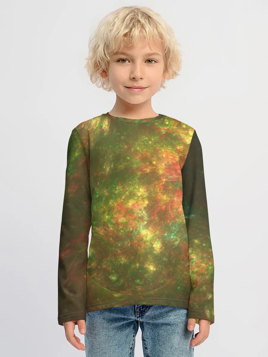 Boys' cotton long sleeve shirt