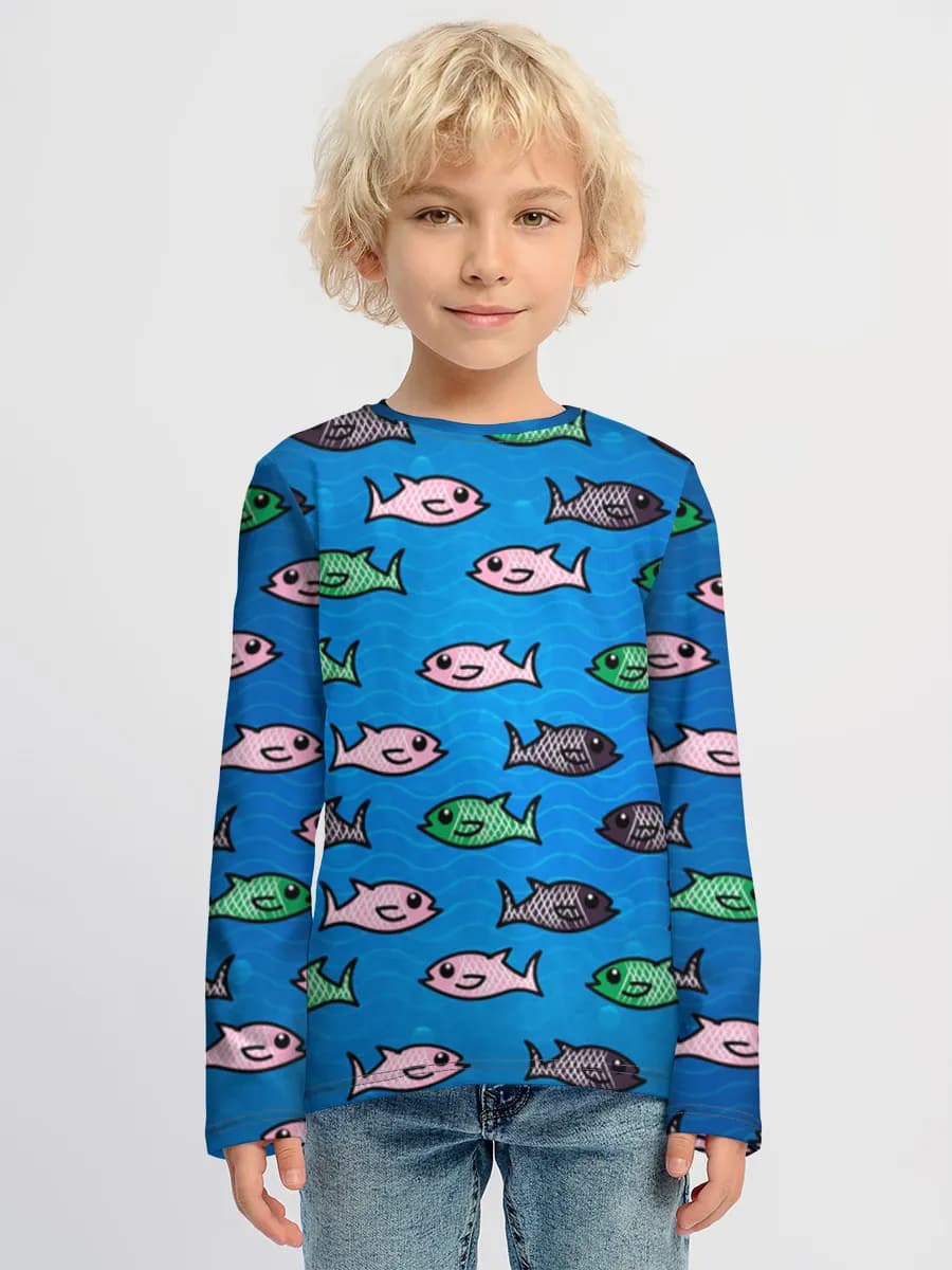 T-shirt manches longues coton garçon