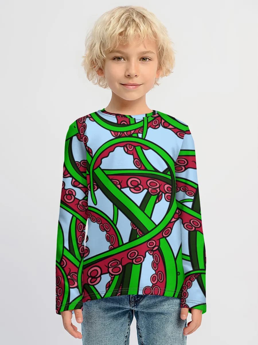 Boys' cotton long sleeve shirt
