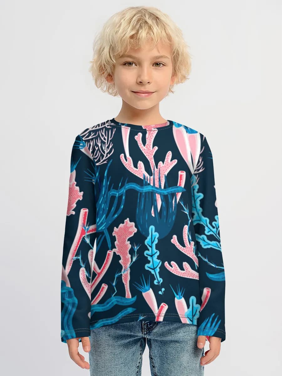 Boys' cotton long sleeve shirt