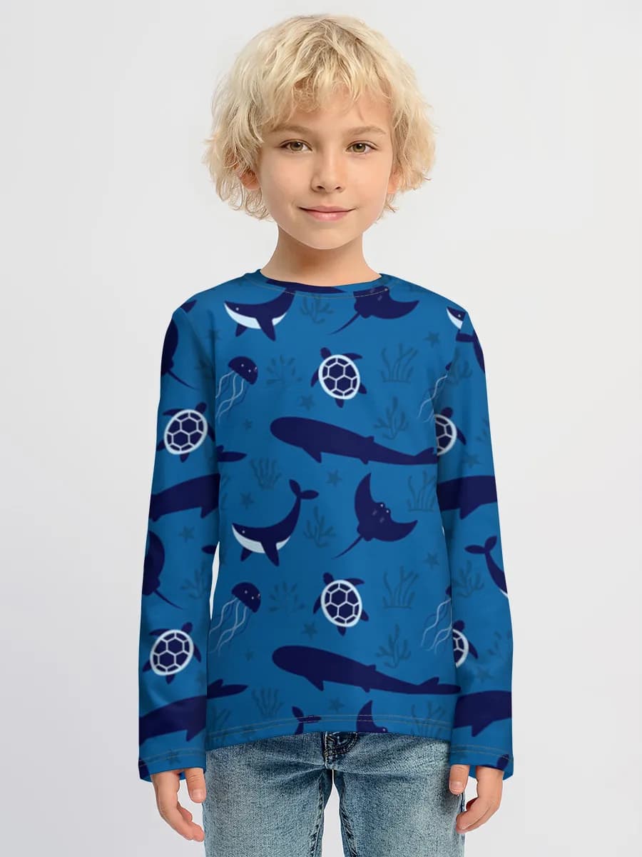 Boys' cotton long sleeve shirt