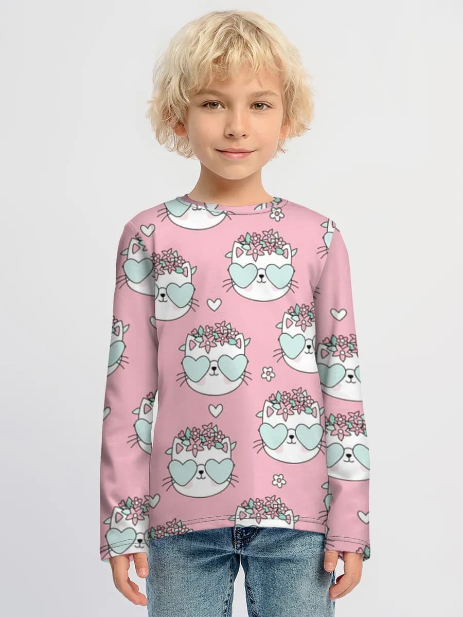 Camiseta Manga Larga de Algodón Niño