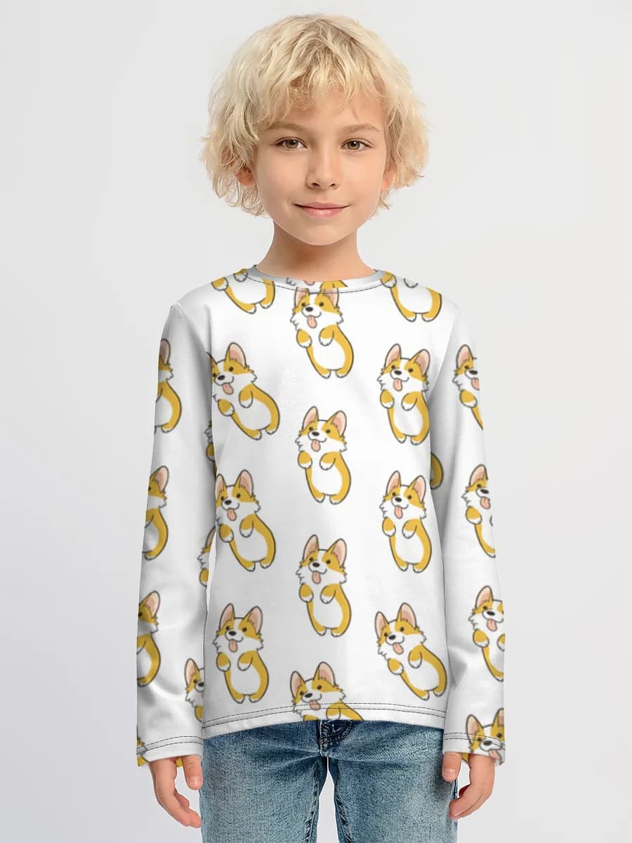 Baumwoll-Langarmshirt Jungen