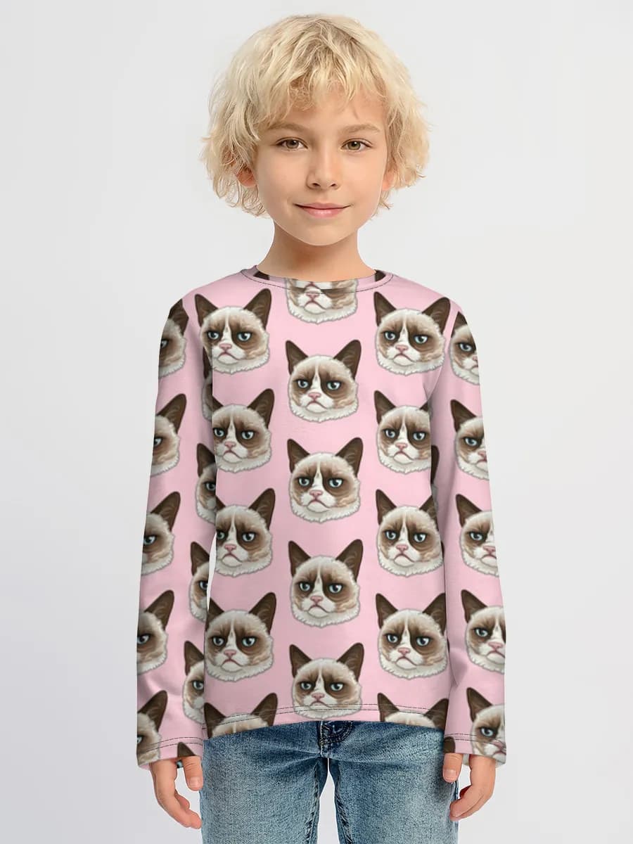 Boys' cotton long sleeve shirt