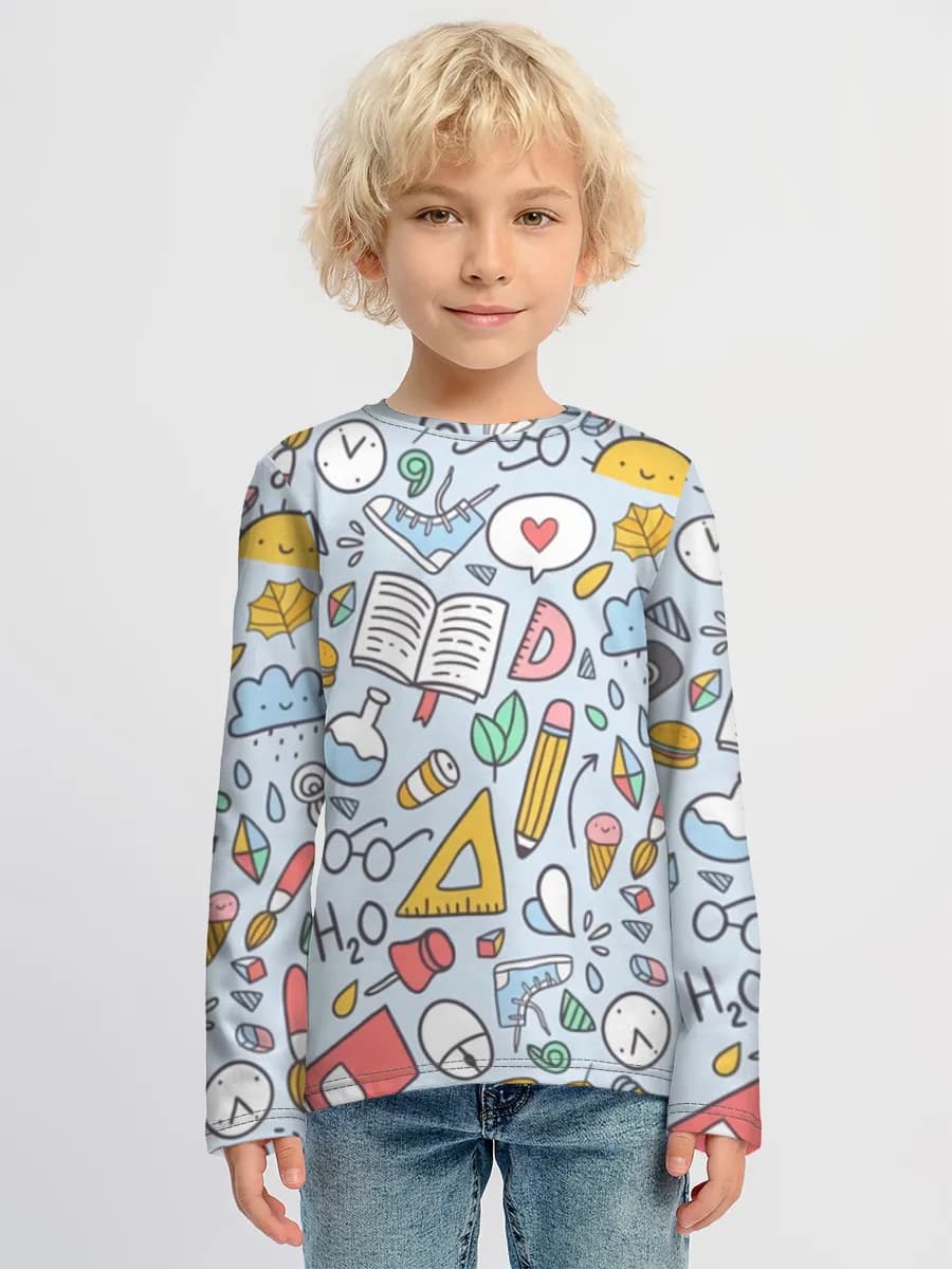 Baumwoll-Langarmshirt Jungen