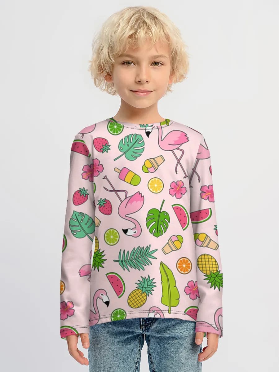 Boys' cotton long sleeve shirt