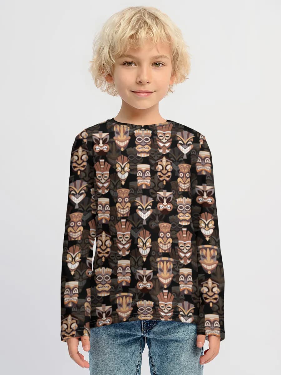 Boys' cotton long sleeve shirt