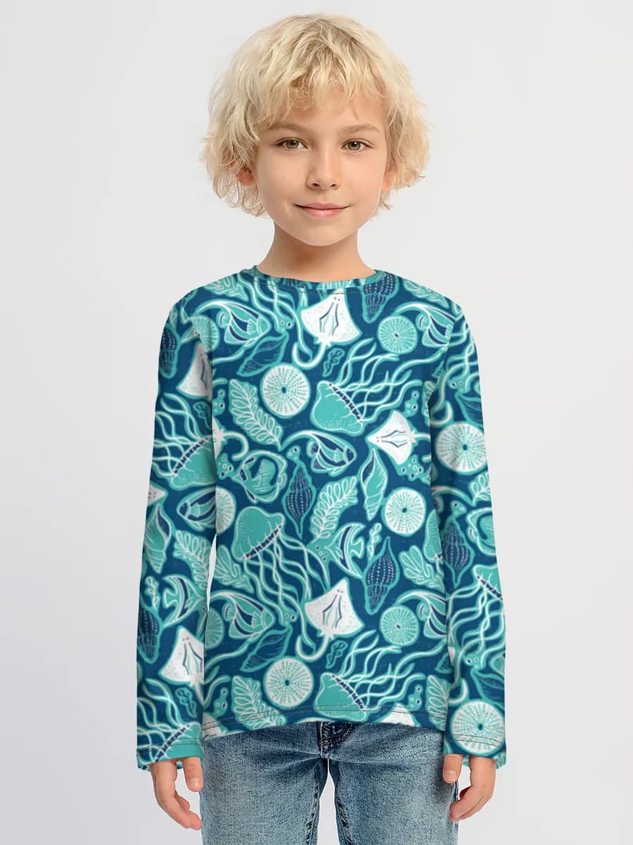 Boys' cotton long sleeve shirt