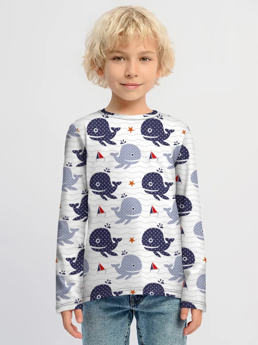Boys' cotton long sleeve shirt