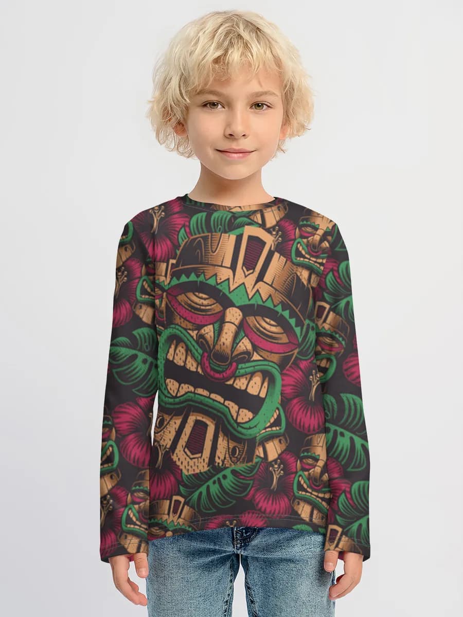 Boys' cotton long sleeve shirt