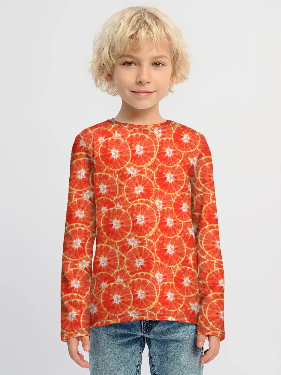 Baumwoll-Langarmshirt Jungen