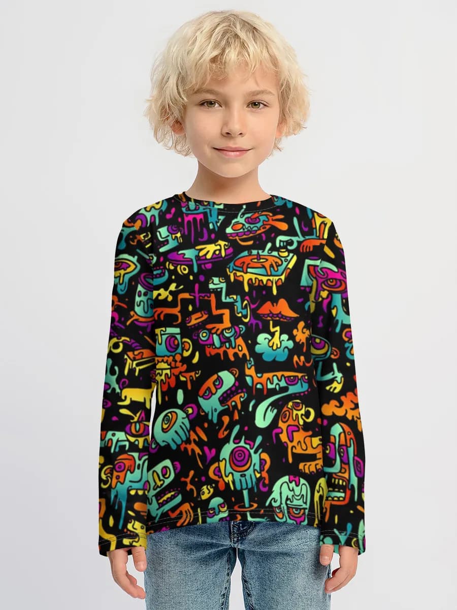 Boys' cotton long sleeve shirt