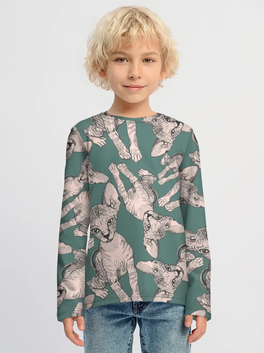 Boys' cotton long sleeve shirt