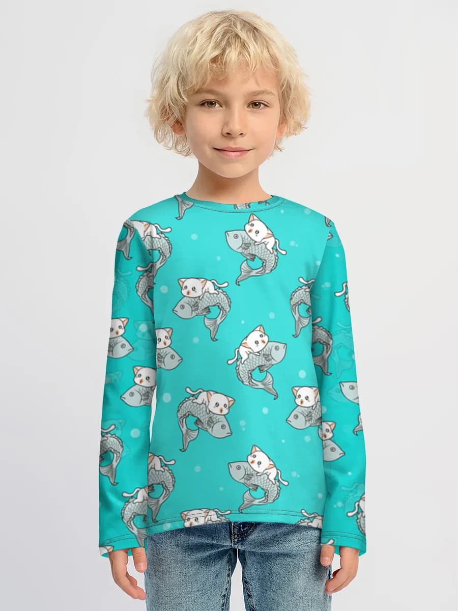 Boys' cotton long sleeve shirt