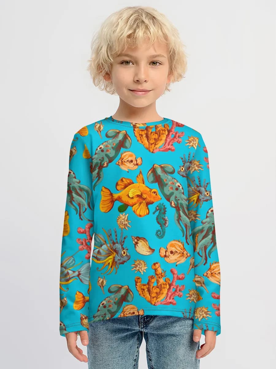 Boys' cotton long sleeve shirt