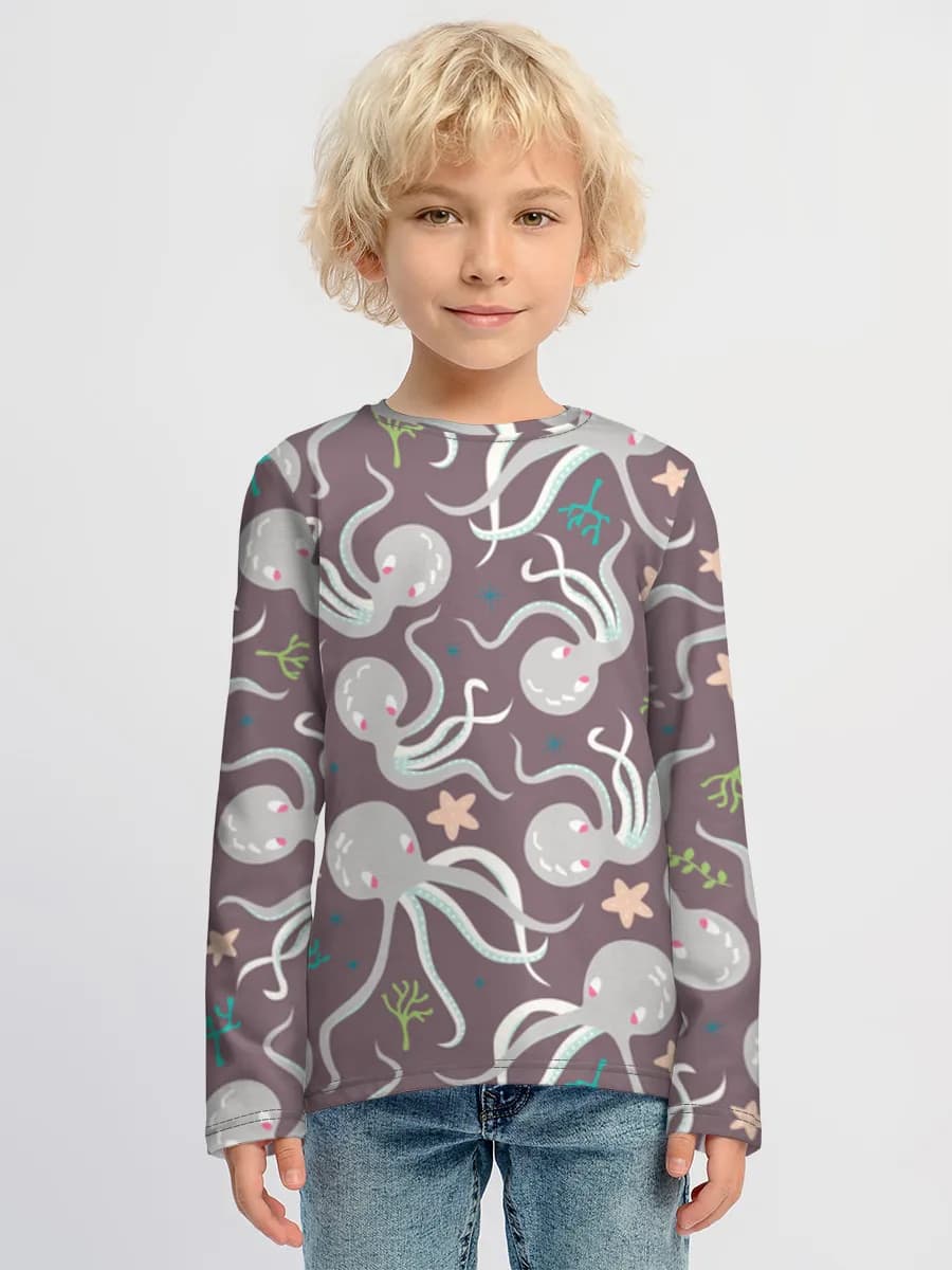 Camiseta Manga Larga de Algodón Niño