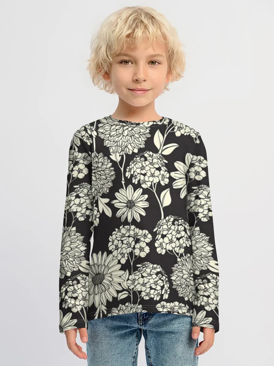 Boys' cotton long sleeve shirt