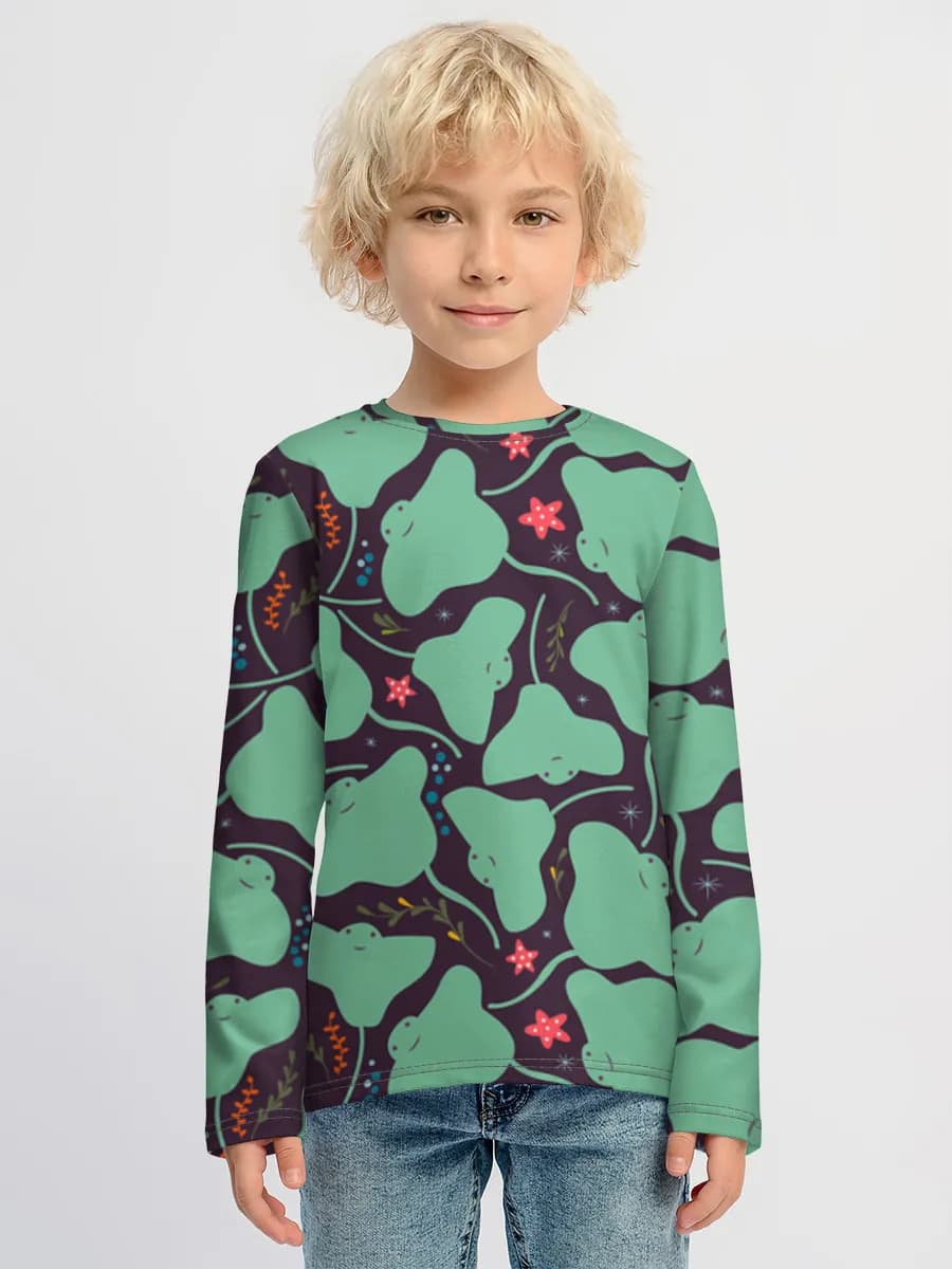 Baumwoll-Langarmshirt Jungen
