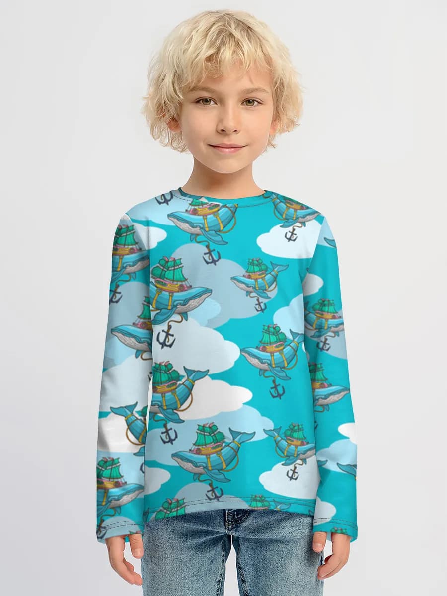 Baumwoll-Langarmshirt Jungen