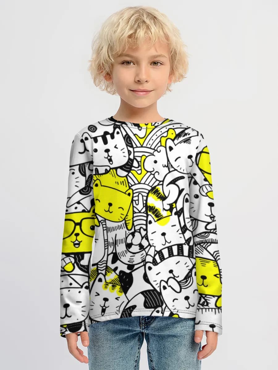 T-shirt manches longues coton garçon