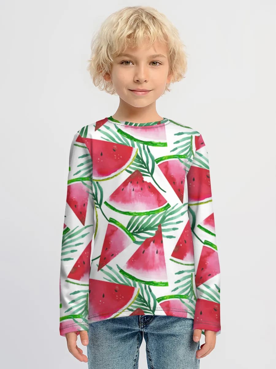 Boys' cotton long sleeve shirt