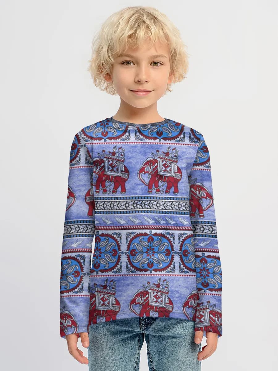 Boys' cotton long sleeve shirt