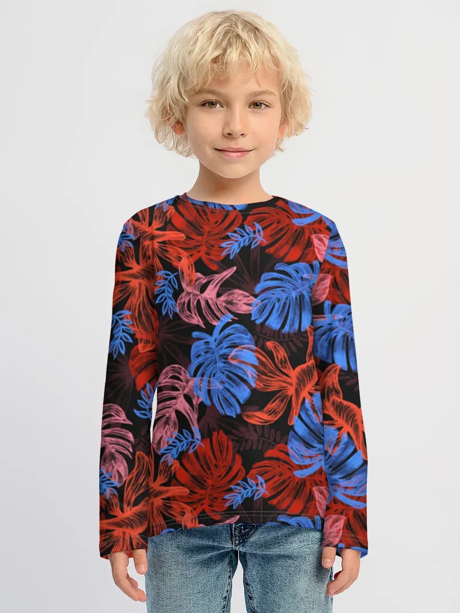Boys' cotton long sleeve shirt
