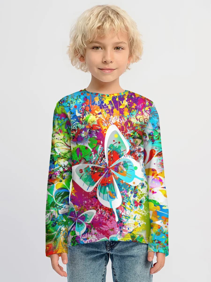 Boys' cotton long sleeve shirt