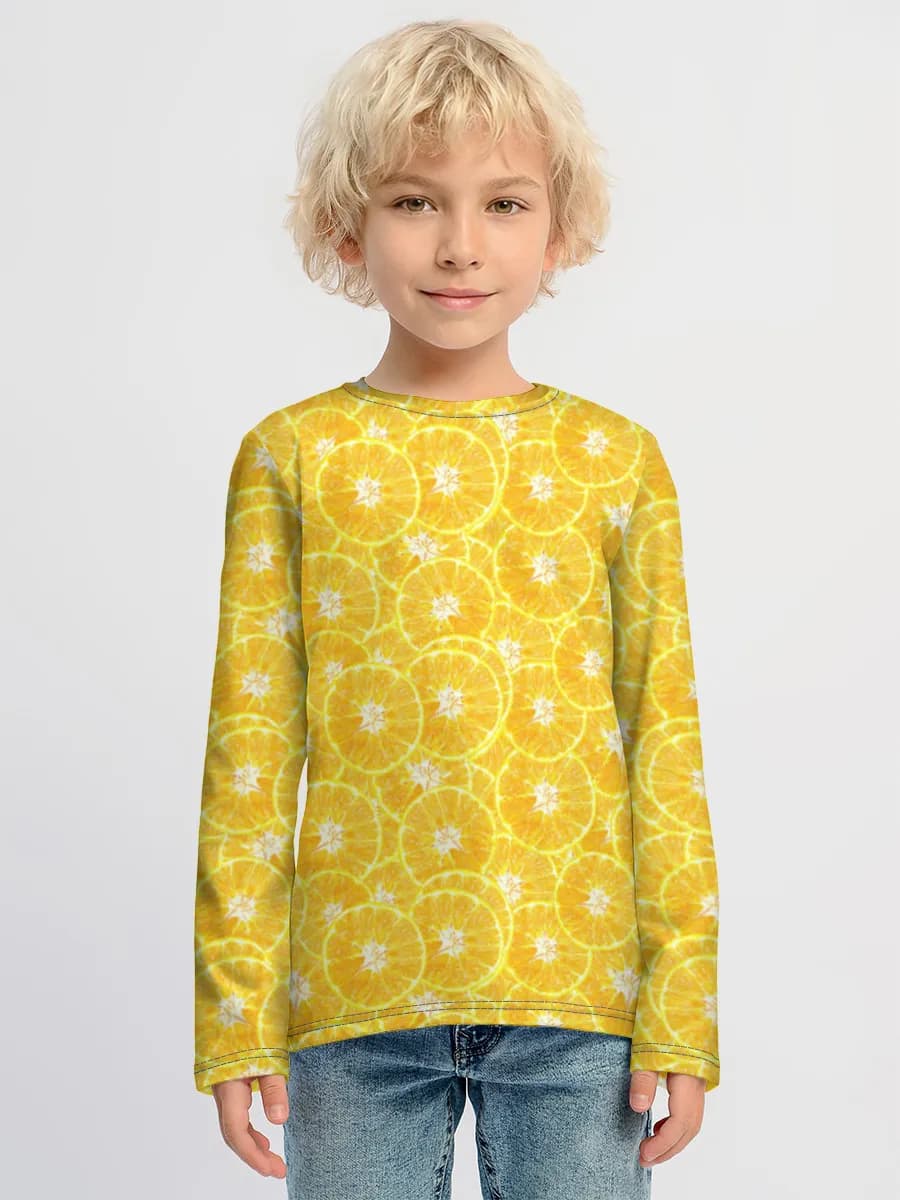 Baumwoll-Langarmshirt Jungen