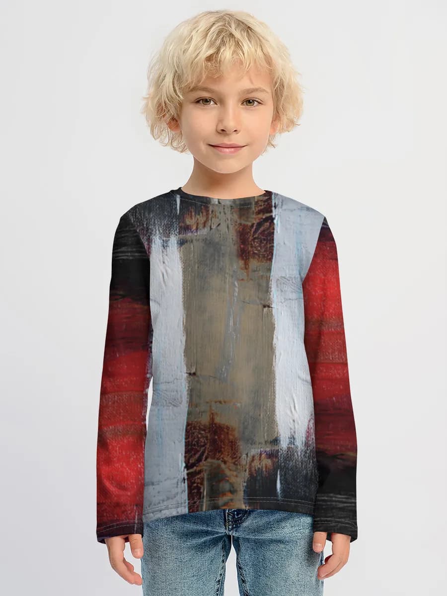Boys' cotton long sleeve shirt