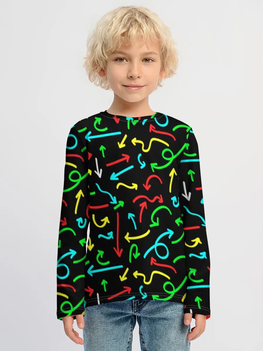 Baumwoll-Langarmshirt Jungen