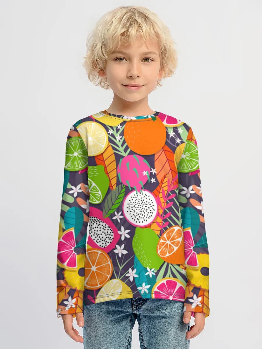 Boys' cotton long sleeve shirt