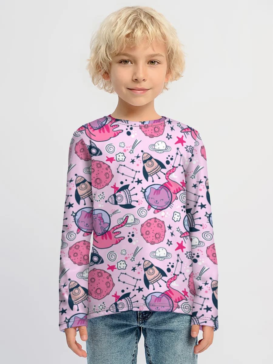 Camiseta Manga Larga de Algodón Niño