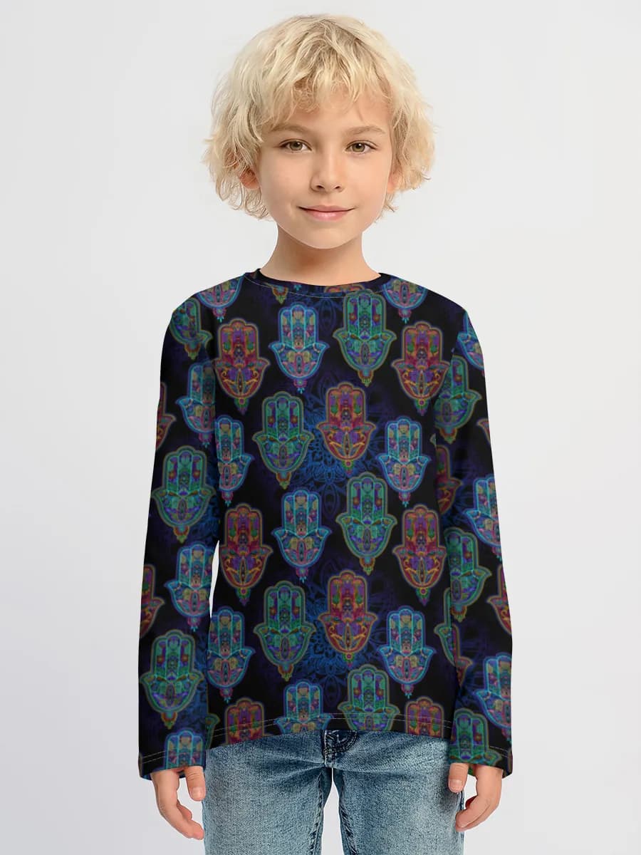 Boys' cotton long sleeve shirt
