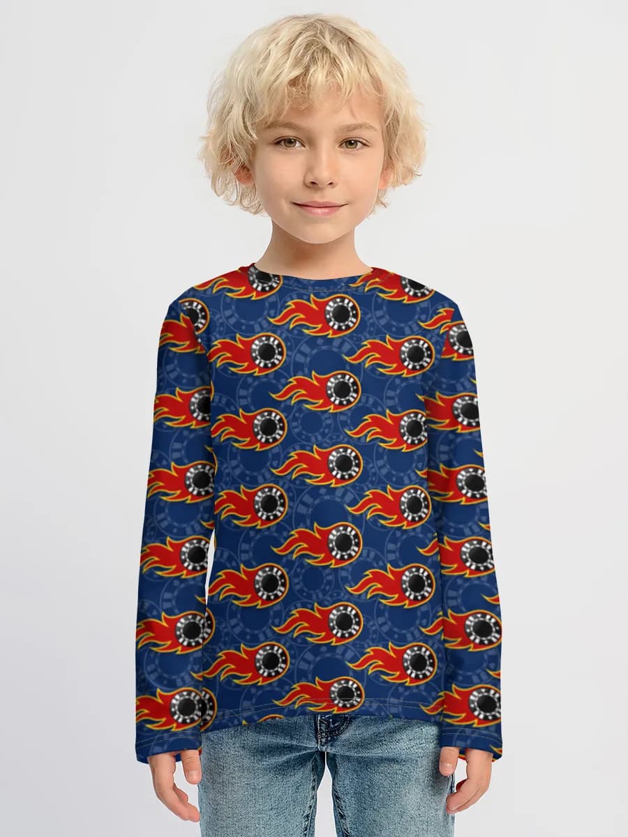Boys' cotton long sleeve shirt