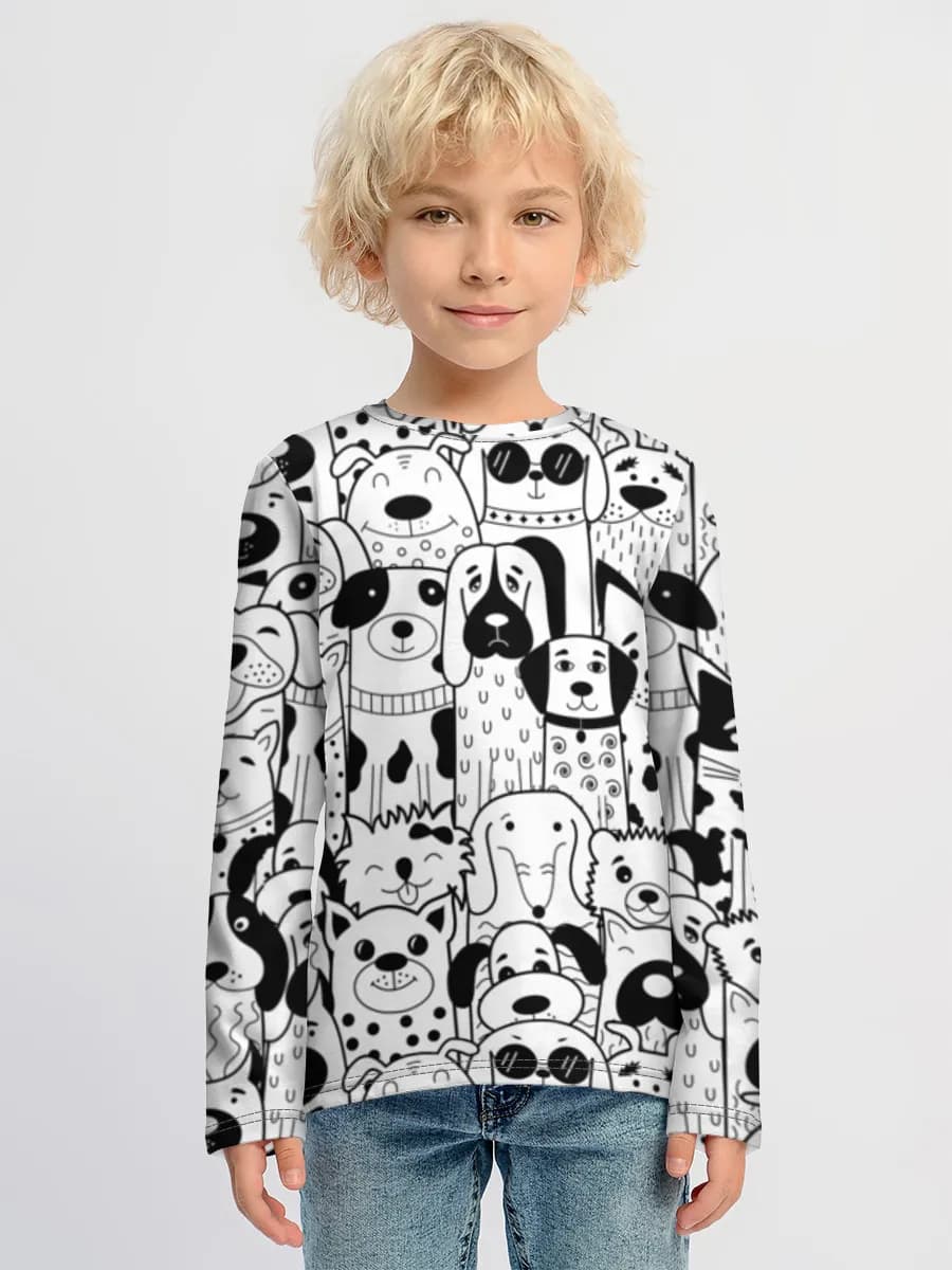 Baumwoll-Langarmshirt Jungen