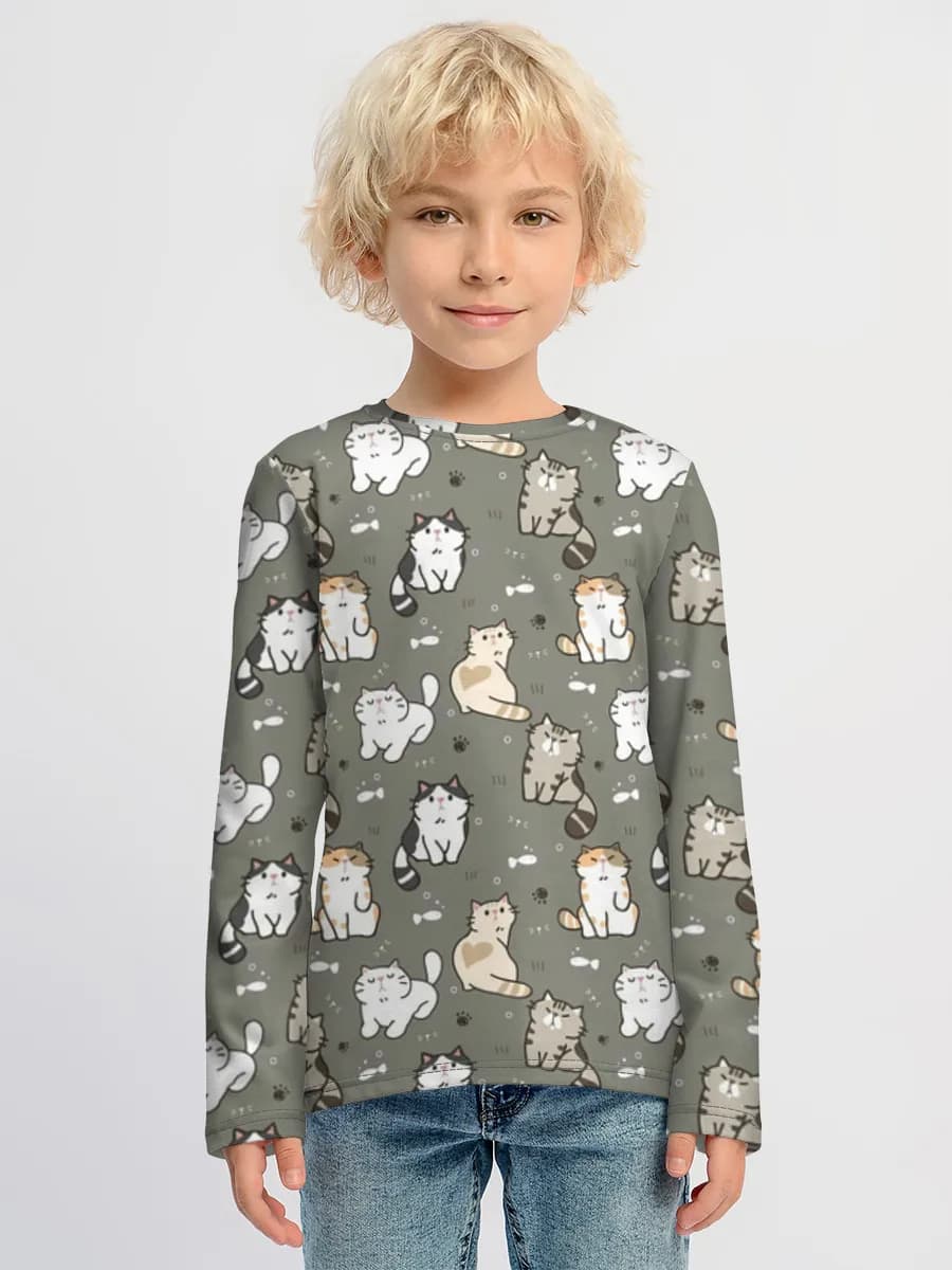 Boys' cotton long sleeve shirt