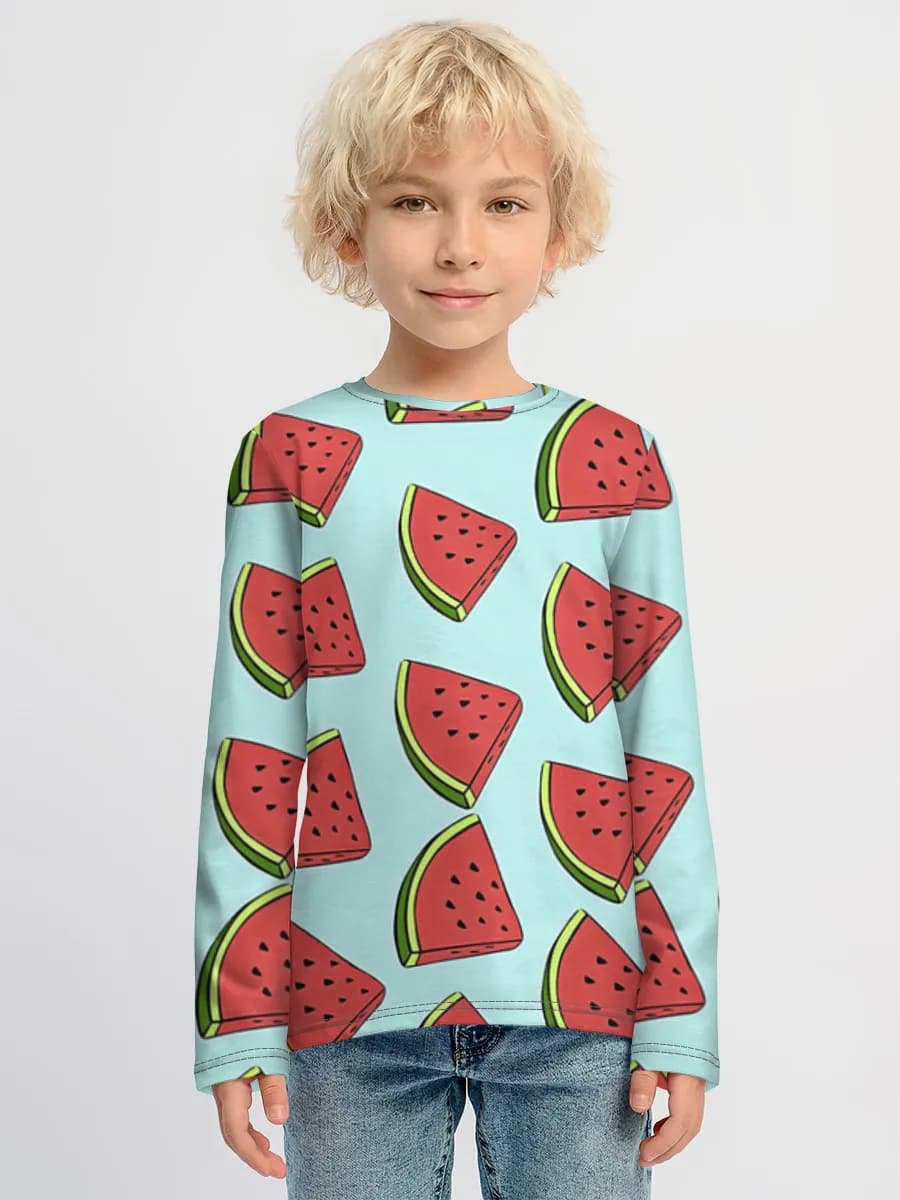 Boys' cotton long sleeve shirt