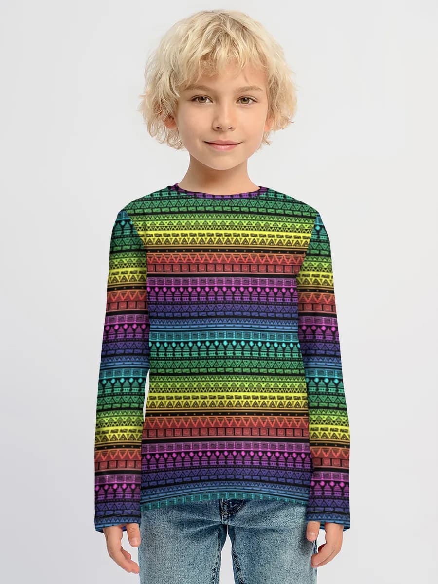 Baumwoll-Langarmshirt Jungen