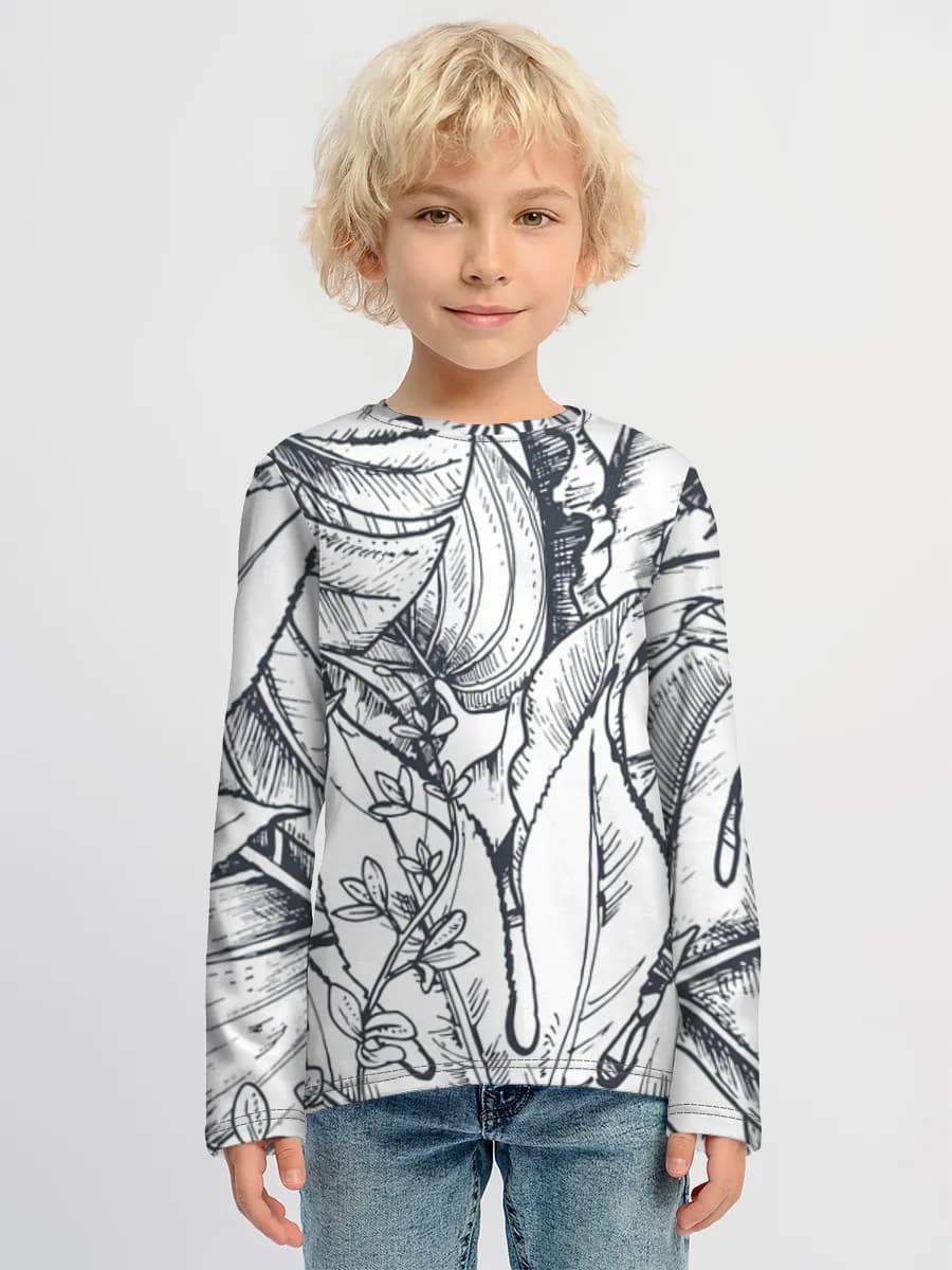 Boys' cotton long sleeve shirt