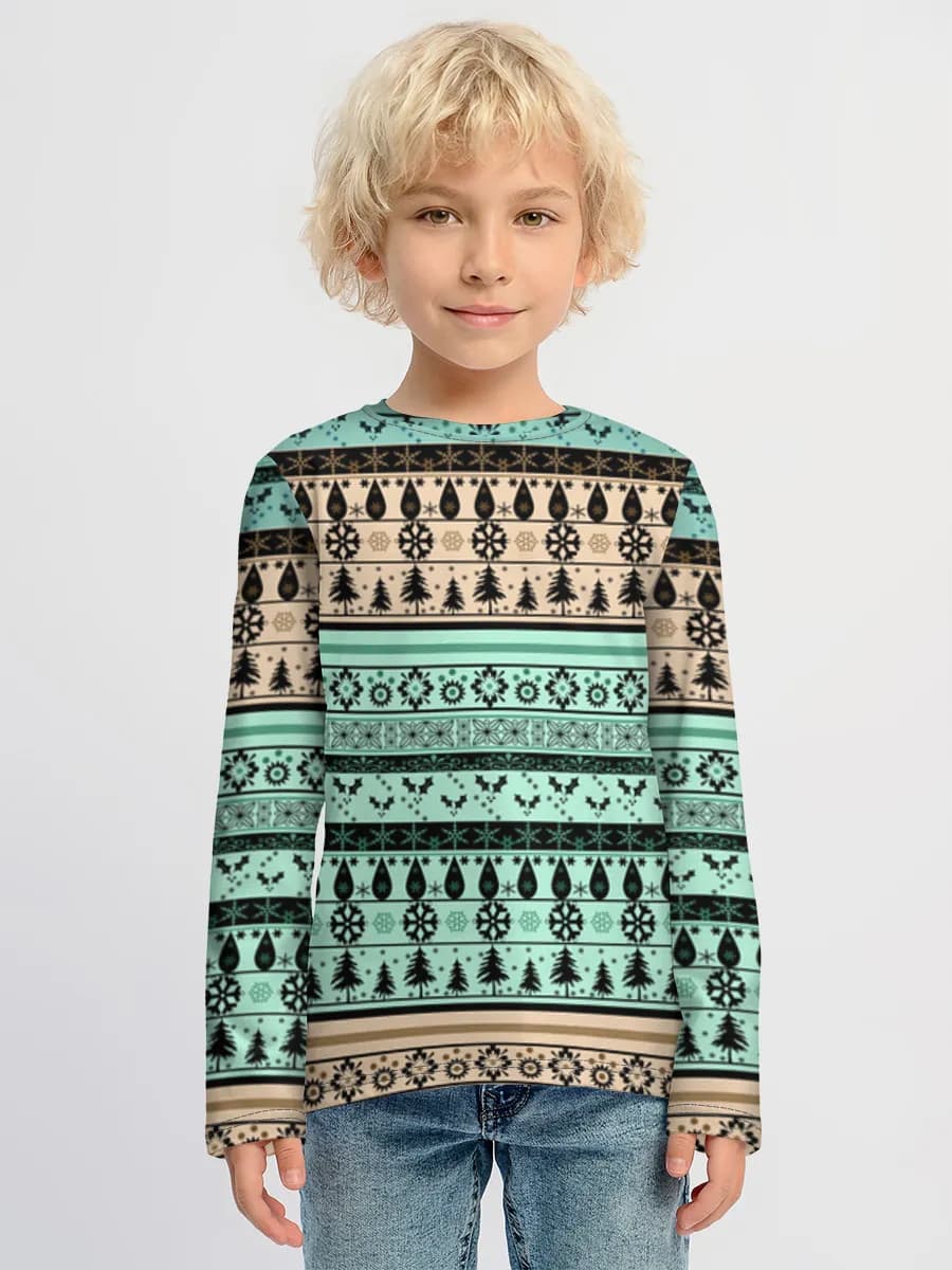 Boys' cotton long sleeve shirt