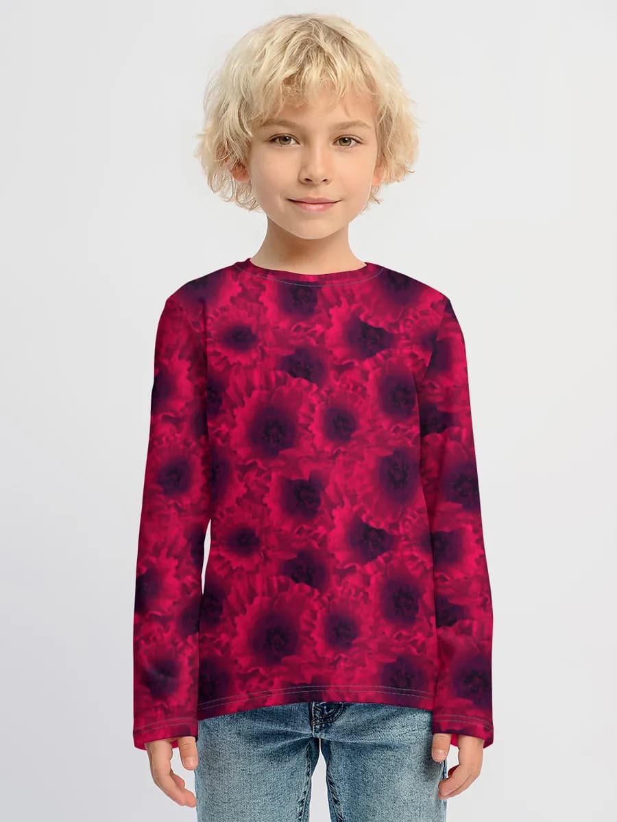 Baumwoll-Langarmshirt Jungen