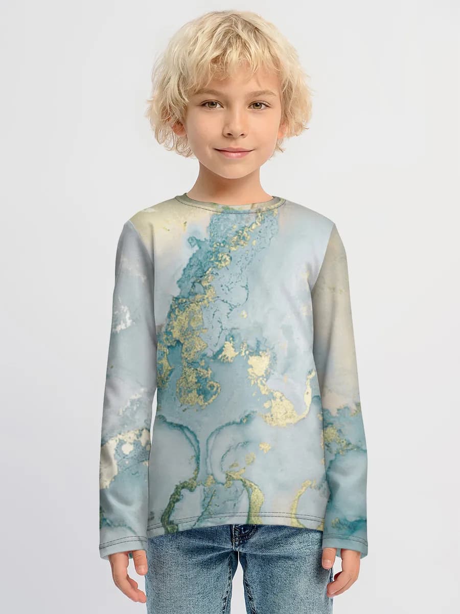 Baumwoll-Langarmshirt Jungen