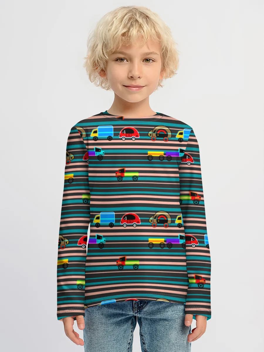 Baumwoll-Langarmshirt Jungen