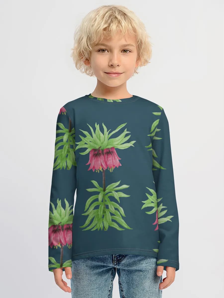 Boys' cotton long sleeve shirt
