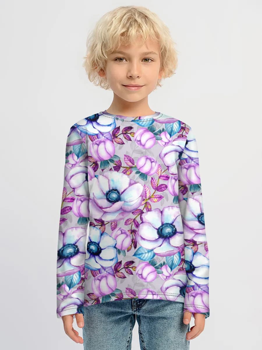 Boys' cotton long sleeve shirt